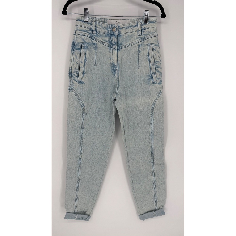 IRO PARIS CADIERE SNOW BLEACH‎ HIGH WAIST JEANS ACID WASH SIZE 4